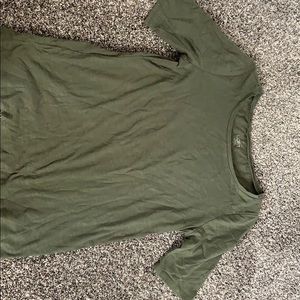 Army green short sleeved shirt from the Loft.